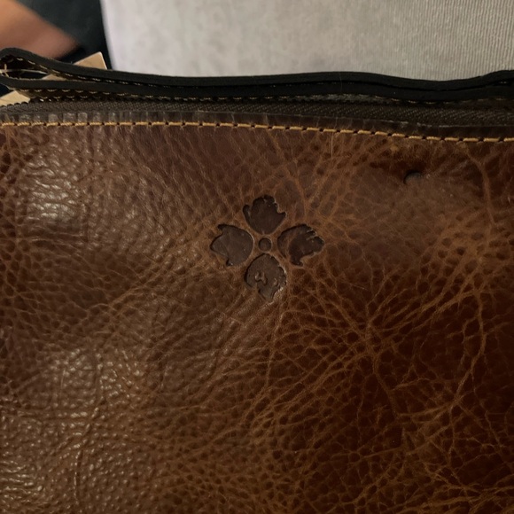 Patricia Nash Genuine Rabbit Fur & Leather Clutch Wristlet NWT